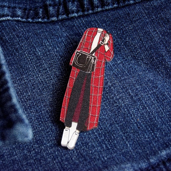 Set of 5 Acrylic Fashion Pins - Picture 3 of 6